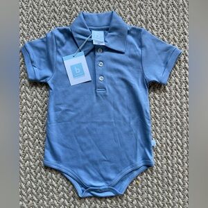Bella Bliss Blue Baby Polo Onesie